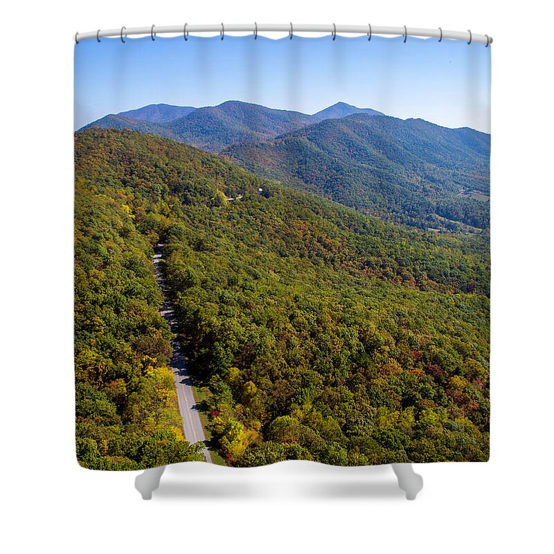 Parkway Shower Curtain featuring the photograph Blue Ridge Parkway7 by Star City SkyCams