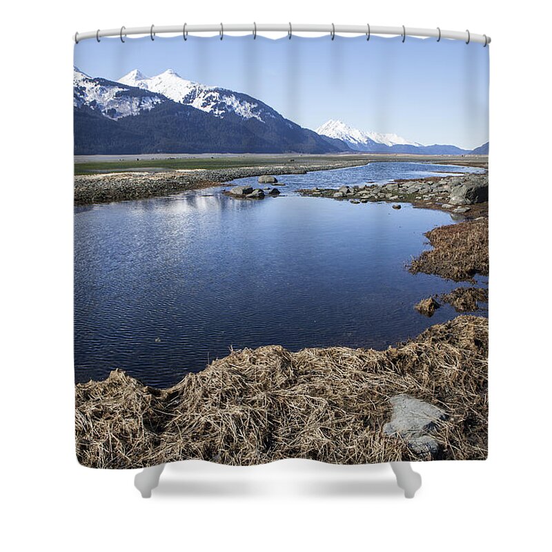 Alaska Shower Curtain featuring the photograph Blue Sky Blue Water by Michele Cornelius