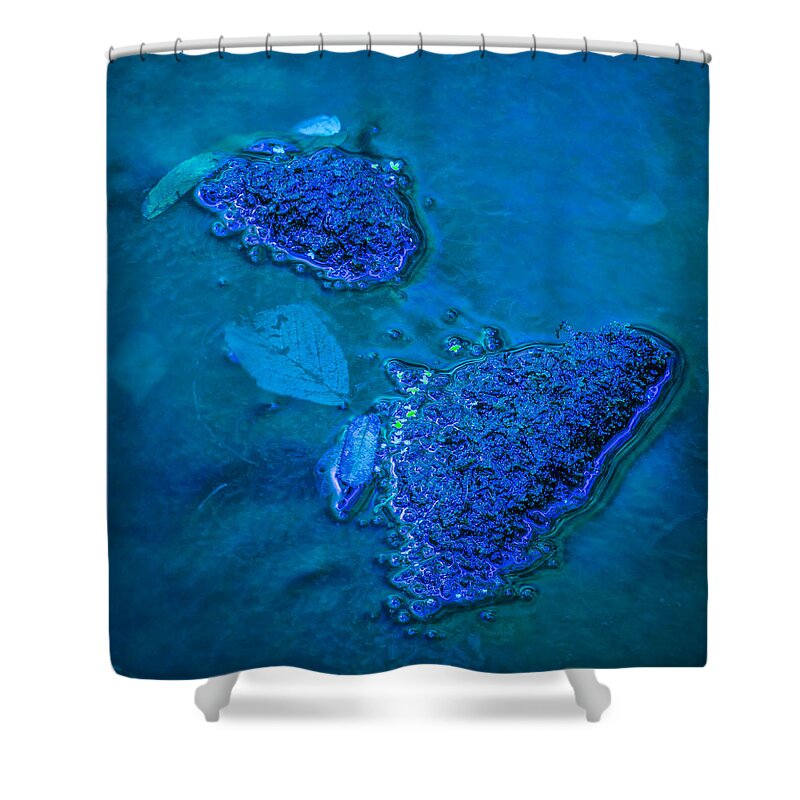 Blue Shower Curtain featuring the photograph Blue water by Elmer Jensen