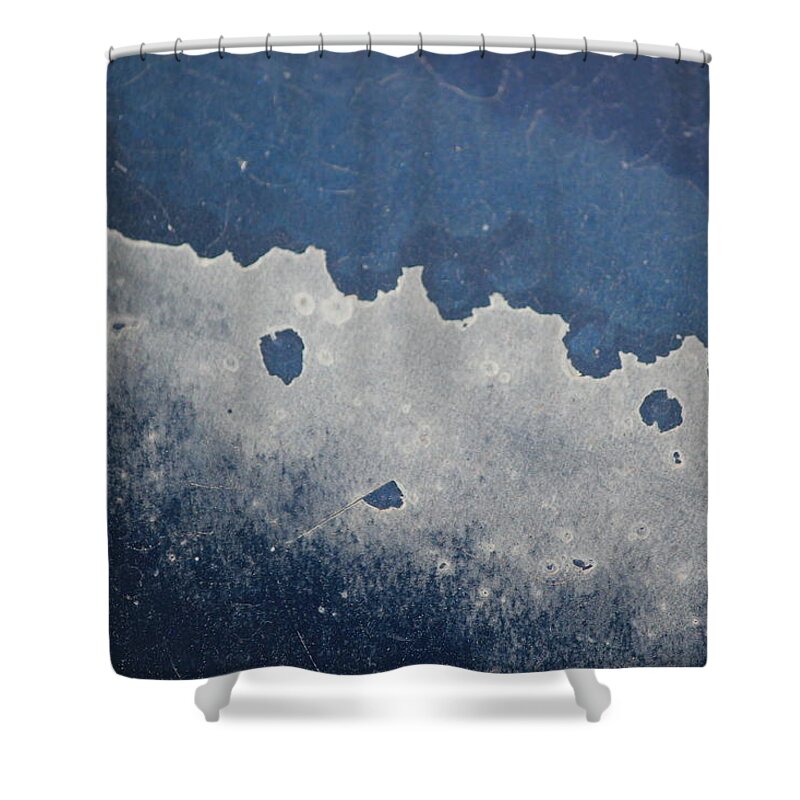 Blue Shower Curtain featuring the photograph Blue - White by Annekathrin Hansen