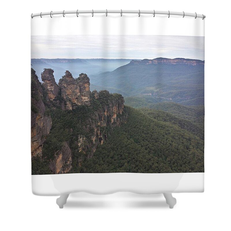Blue Mountains Shower Curtain featuring the photograph Blue Mountaints by Eric Ong