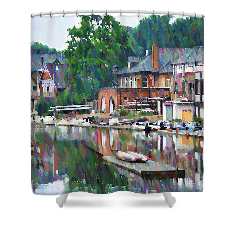 Jawn Shower Curtain featuring the photograph Boathouse Row in Philadelphia by Bill Cannon