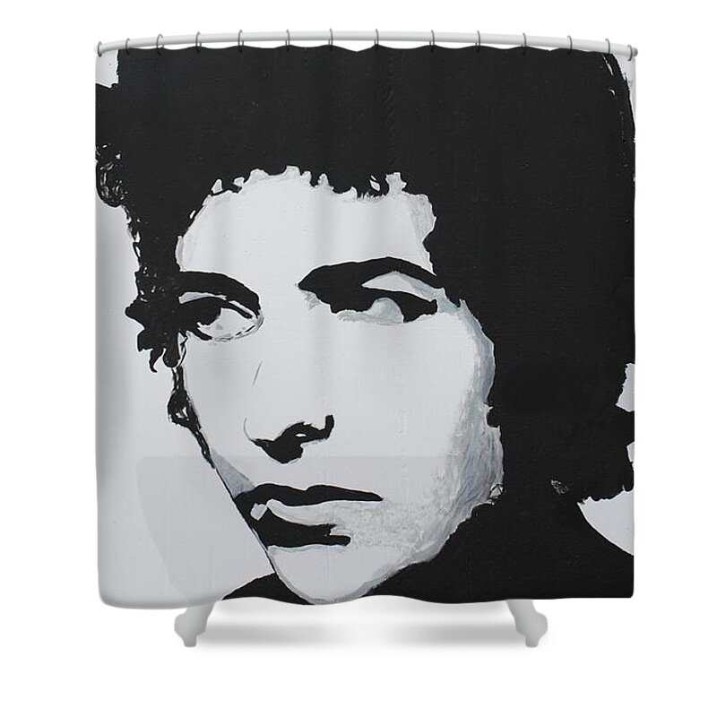Bob Dylan Shower Curtain featuring the painting Bob Dylan by Ralph LeCompte