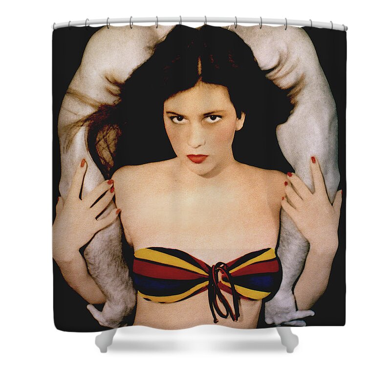 Black And White Shower Curtain featuring the photograph Body Guard I by Joe Hoover