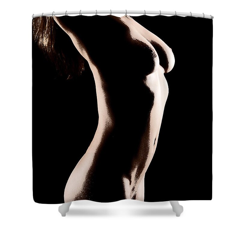 Nude Shower Curtain featuring the photograph Bodyscape 542 by Michael Fryd