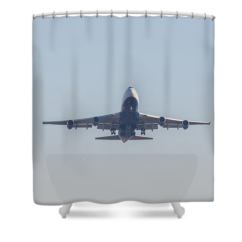 747 Shower Curtain featuring the photograph Boeing 747 by Brian MacLean