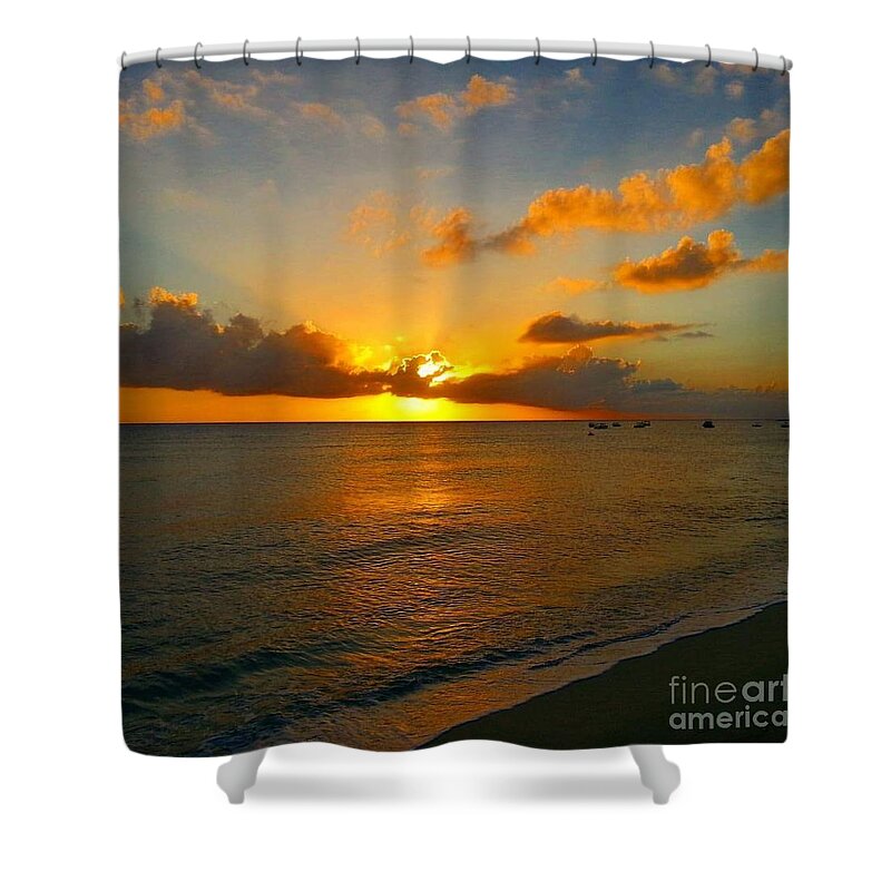 Water Shower Curtain featuring the photograph Boggy Sand Sunset 2 by Jerome Wilson