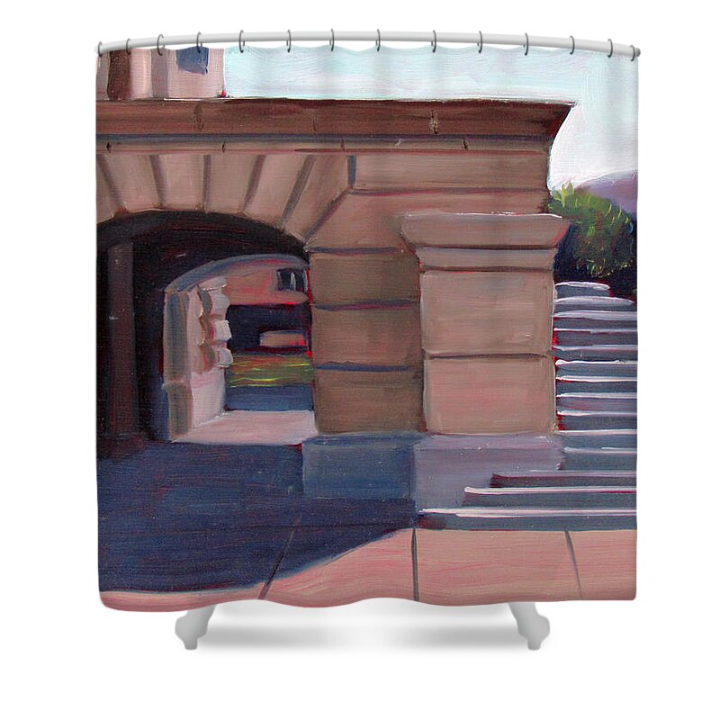 Boise Shower Curtain featuring the painting Boise Capitol Building 04 by Kevin Hughes
