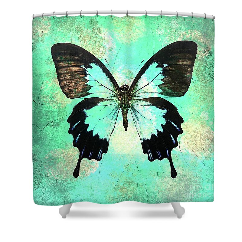 Butterfly Shower Curtain featuring the digital art Bold Butterfly by Tina LeCour