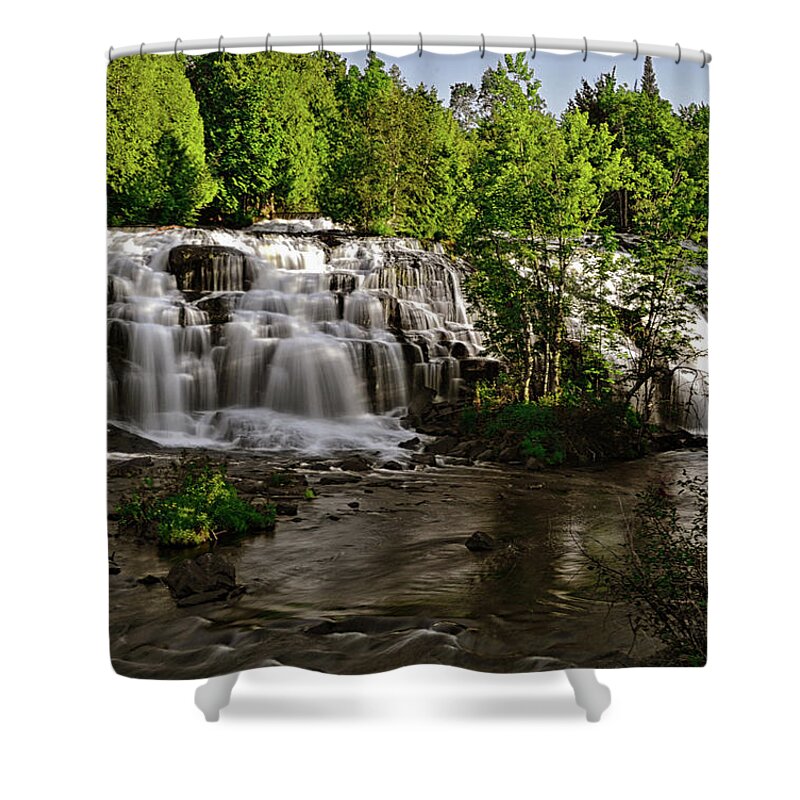 Waterfall Shower Curtain featuring the photograph Bond Falls - Haight - Michigan 003 by George Bostian