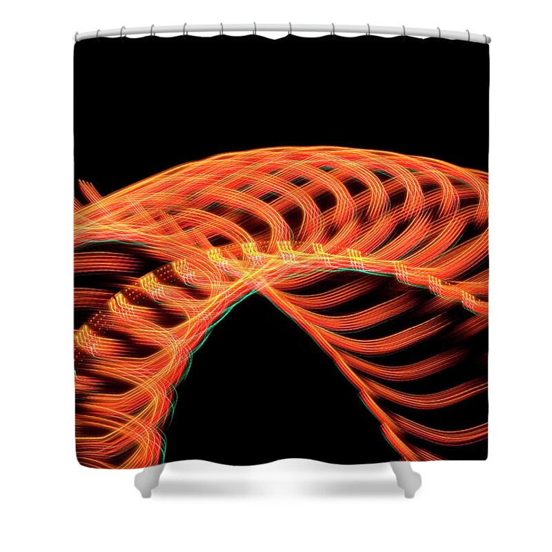 Neon Shower Curtain featuring the photograph Bones by Dan McCool