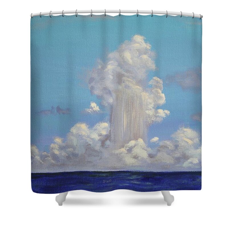 Storm Shower Curtain featuring the painting Boomers over Bimini by Mike Jenkins