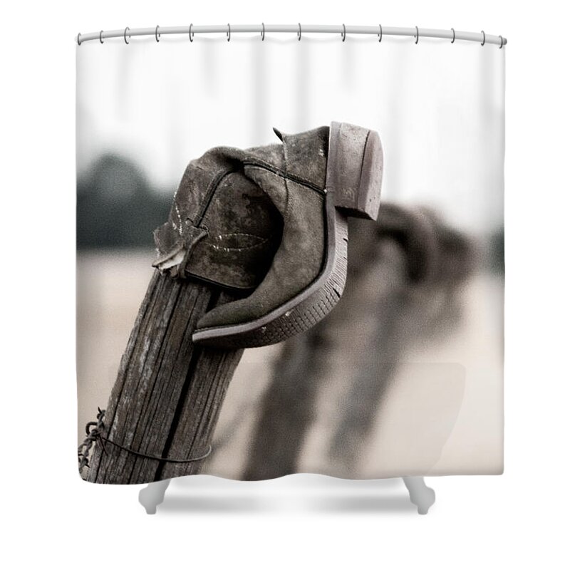 Jay Stockhaus Shower Curtain featuring the photograph Boot 5 by Jay Stockhaus