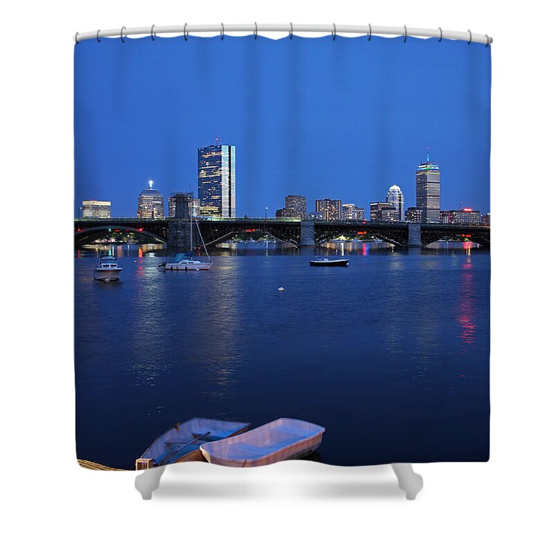 Boston Shower Curtain featuring the photograph Boston Dinghies by Juergen Roth