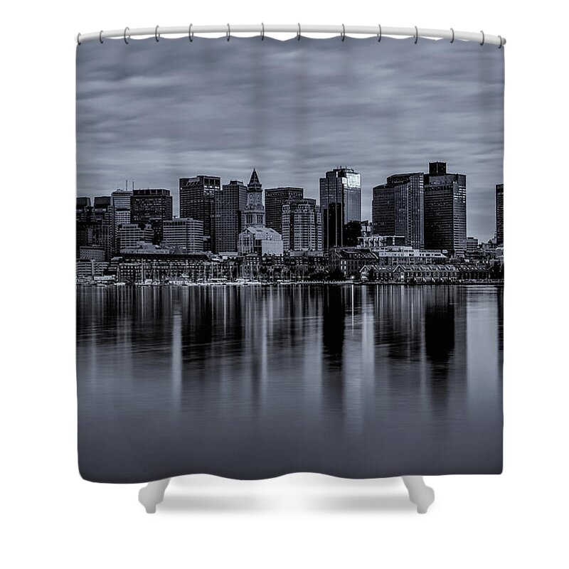 Boston Shower Curtain featuring the photograph Boston in Monochrome by Rob Davies