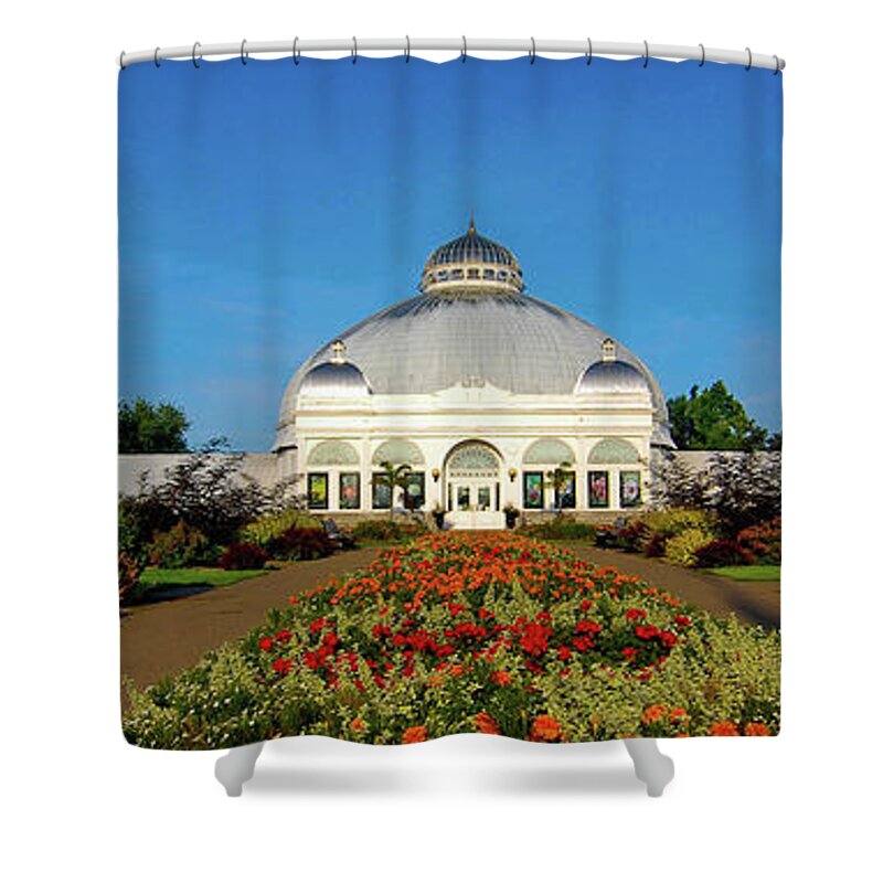 Architecture Shower Curtain featuring the photograph Botanical Gardens 12636 by Guy Whiteley