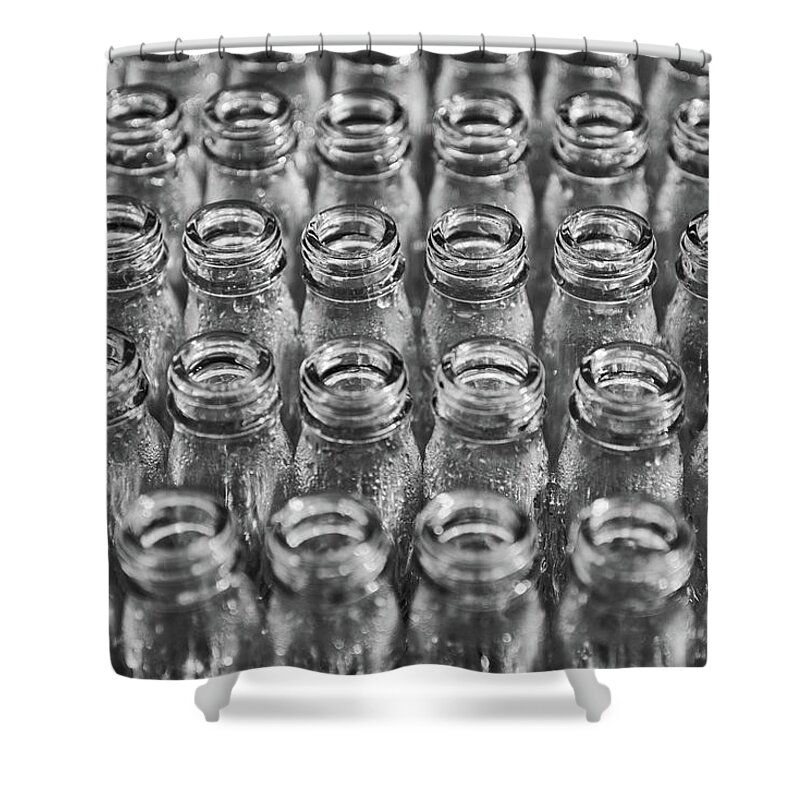 Close Up Shower Curtain featuring the photograph Bottles by Martina Fagan