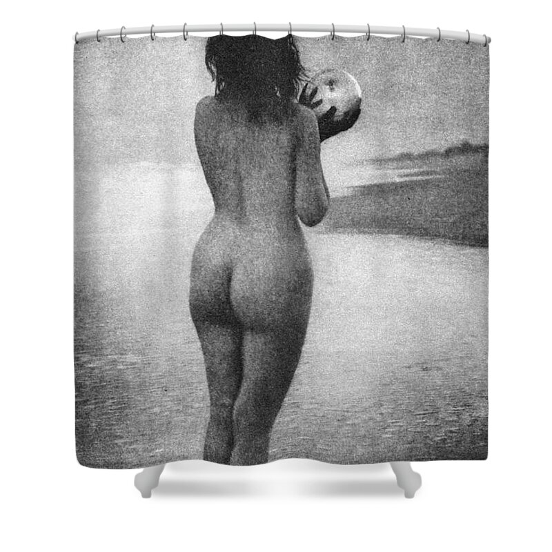 1909 Shower Curtain featuring the photograph Boughton: Dawn, 1909 by Granger