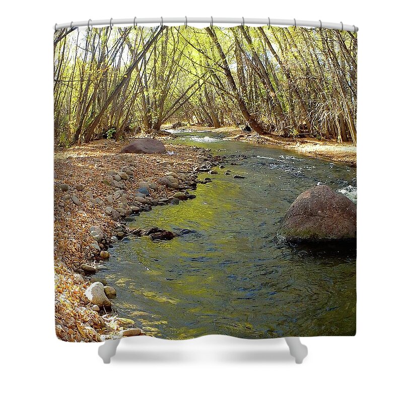  Shower Curtain featuring the photograph Boulder Creek Colorado 2014 by Leizel Grant