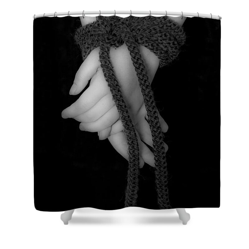 Hand Shower Curtain featuring the photograph Bound Hands by Joana Kruse