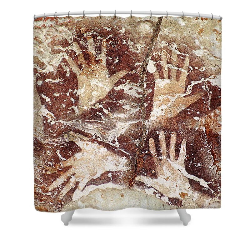 Bouquet Of Hands Shower Curtain featuring the digital art Bouquet of Hands - Ilas Kenceng by Weston Westmoreland