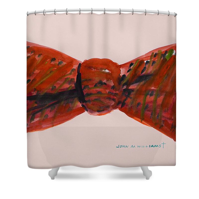 Bowtie Shower Curtain featuring the painting Bowtie 1 by John Williams