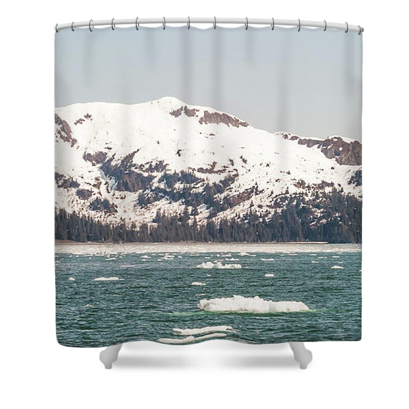Alaska Shower Curtain featuring the photograph Brack Ice in the Kenai Fjord Alaska by Charles McCleanon