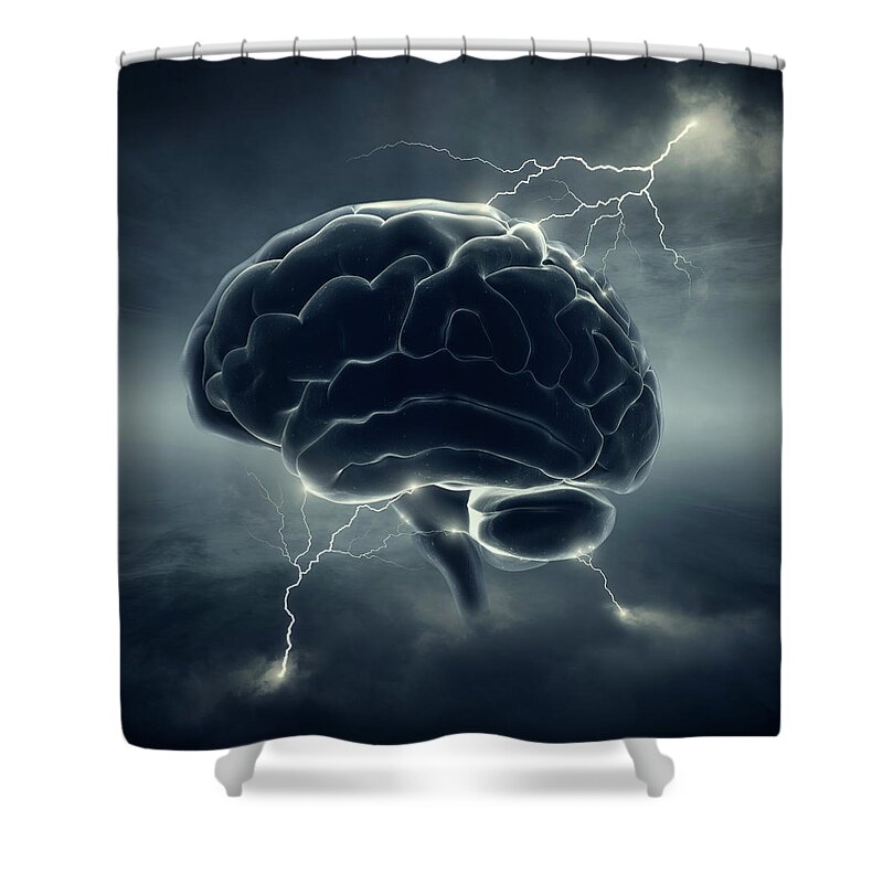 Brain Shower Curtain featuring the photograph Brainstorm by Johan Swanepoel