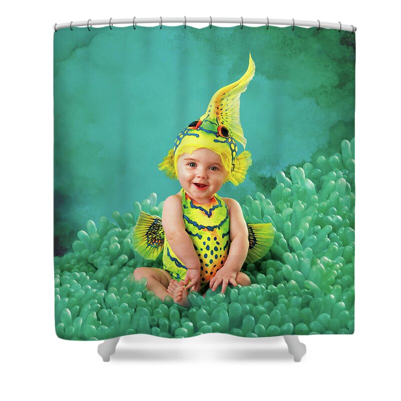 Under The Sea Shower Curtain featuring the photograph Brando as a Gobi Fish by Anne Geddes