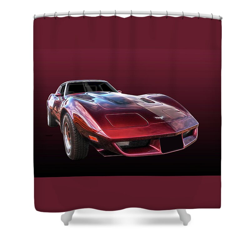 Corvette Stingray Shower Curtain featuring the photograph Brandywine Corvette by Gill Billington