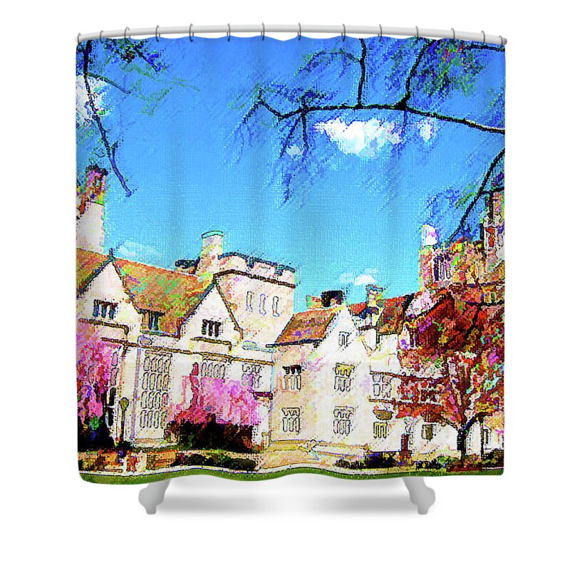 Yale University Shower Curtain featuring the photograph Branford by DJ Fessenden