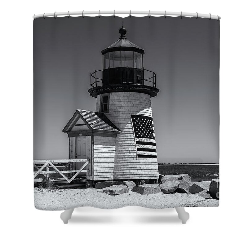Clarence Holmes Shower Curtain featuring the photograph Brant Point Lighthouse II by Clarence Holmes