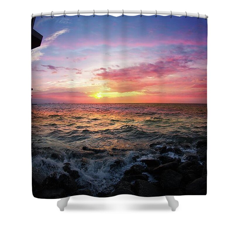Bird Shower Curtain featuring the photograph Breaking Dawn by Stoney Lawrentz