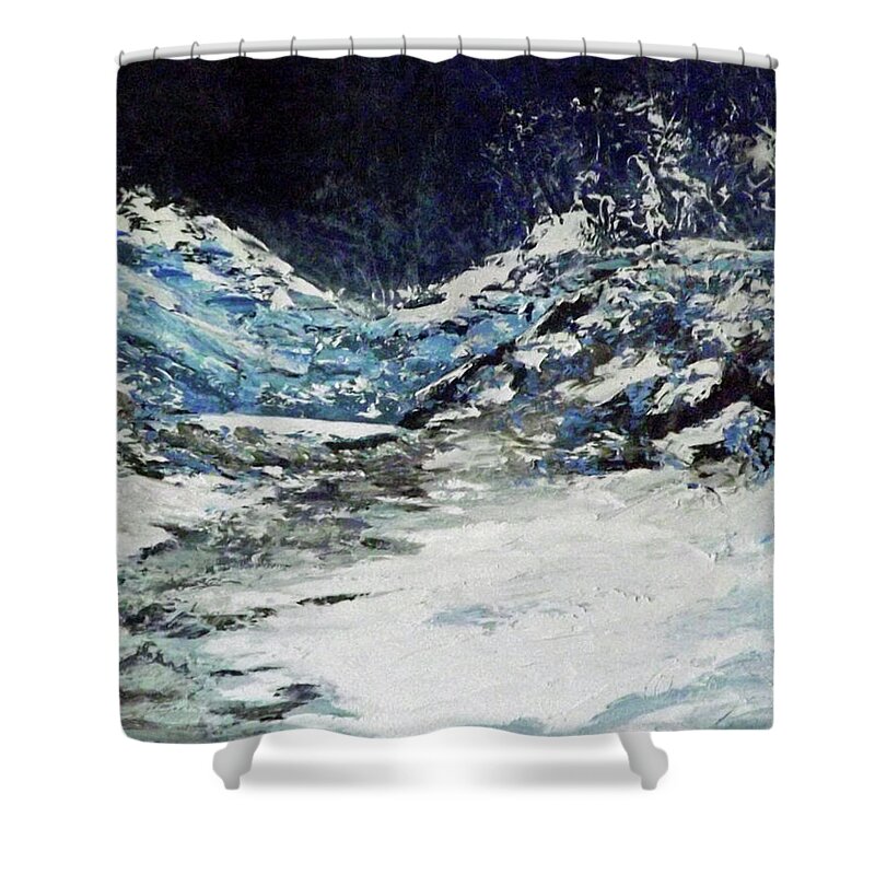 Landscape Shower Curtain featuring the painting Breaking Loose by Carl Owen