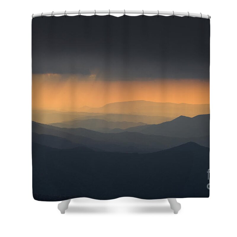 America Shower Curtain featuring the photograph Breaking Storm on the Cherohala - D009245 by Daniel Dempster
