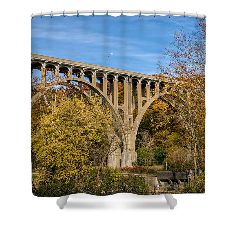 Brecksville-northfield High Level Bridge Shower Curtain featuring the photograph Brecksville - Northfield Bridge by Steve L'Italien