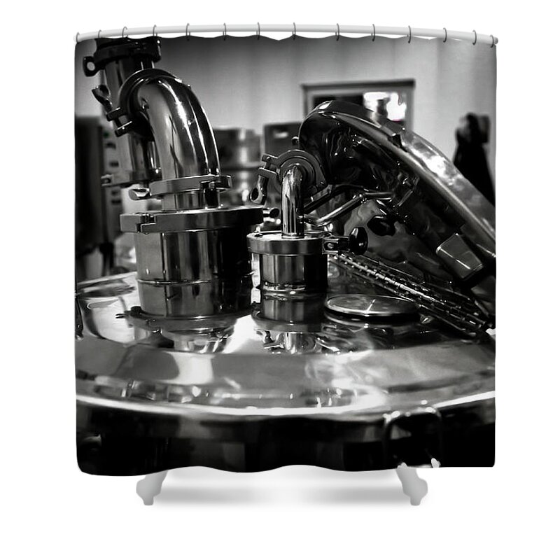 Brewing Tank Shower Curtain featuring the photograph Brewing Tank by David Patterson