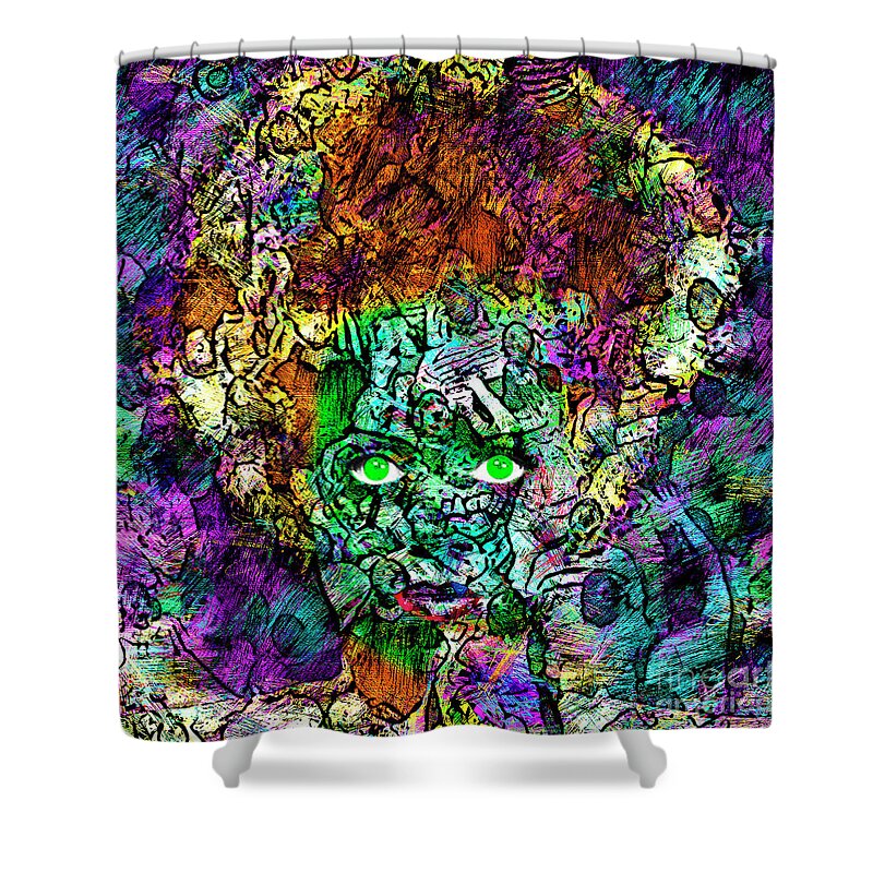 Wingsdomain Shower Curtain featuring the photograph Bride of Frankenstein 20170407 by Wingsdomain Art and Photography