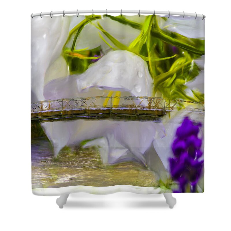 Bridge Flower Shower Curtain featuring the photograph Bridge flower. by Leif Sohlman