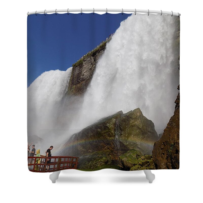 Landscape Shower Curtain featuring the photograph Bridle Veil Falls by Cindy Gray