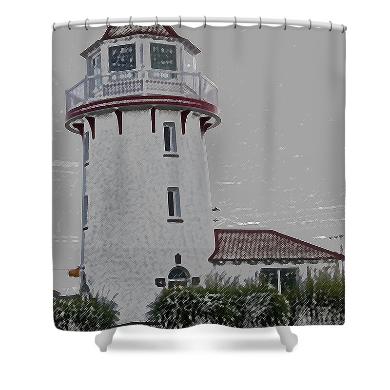 Lighthouse Shower Curtain featuring the photograph Brigantine Lighthouse by Trish Tritz