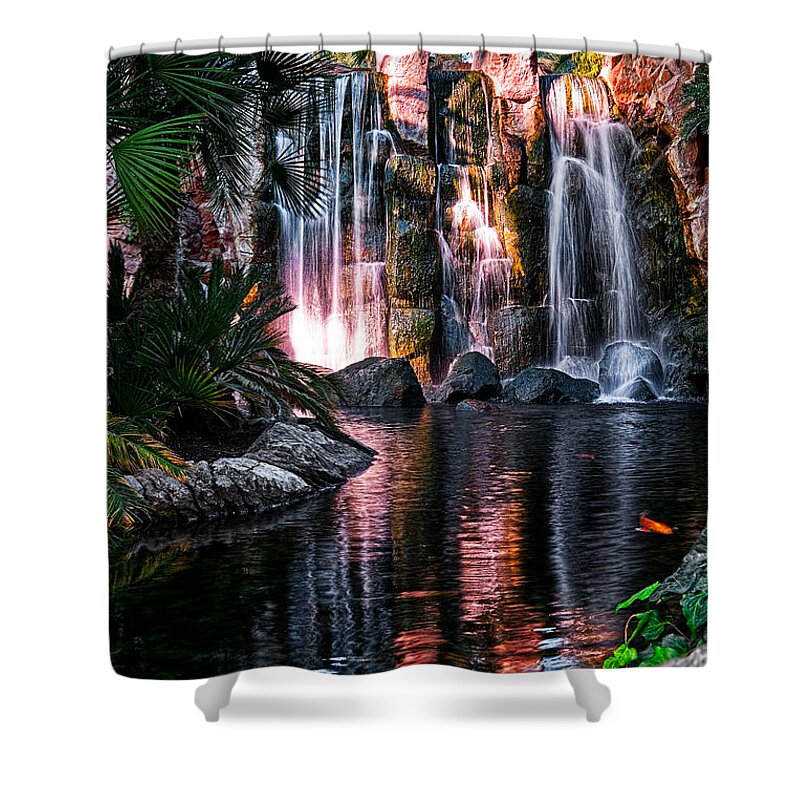 Water Shower Curtain featuring the photograph Bright Waterfalls by Christopher Holmes