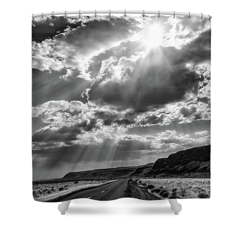 Clouds Shower Curtain featuring the photograph Bring it Home by Steven Clark
