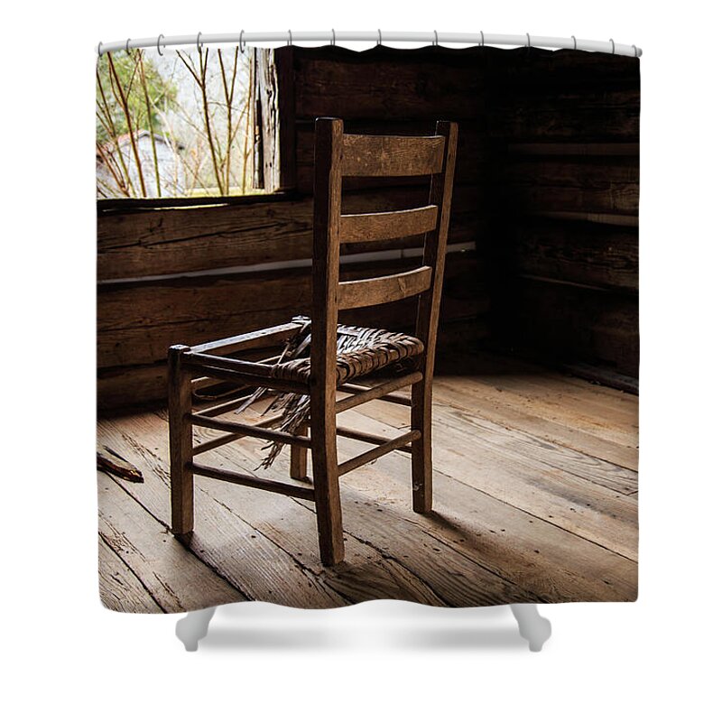 Chair Shower Curtain featuring the photograph Broken Chair by Doug Camara