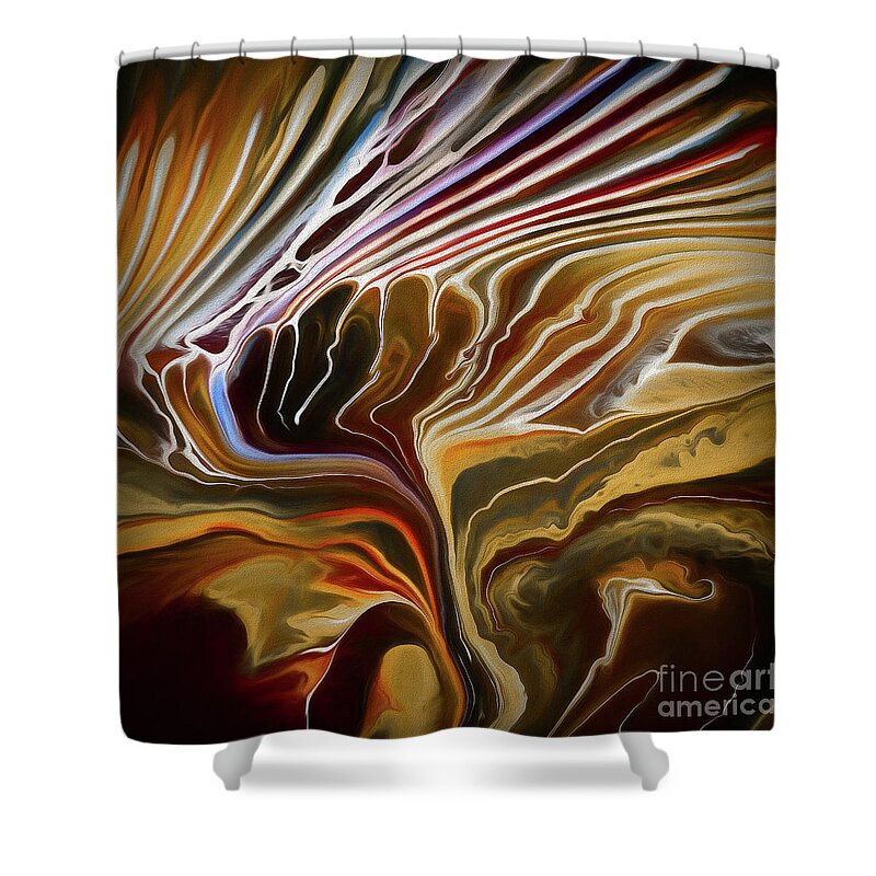 Abstract Shower Curtain featuring the photograph Broken Web by Patti Schulze