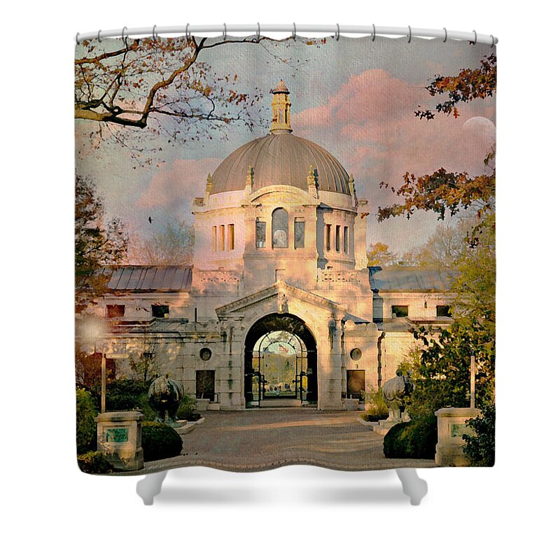 Bronx Zoo Shower Curtain featuring the photograph Bronx Zoo Entrance by Diana Angstadt