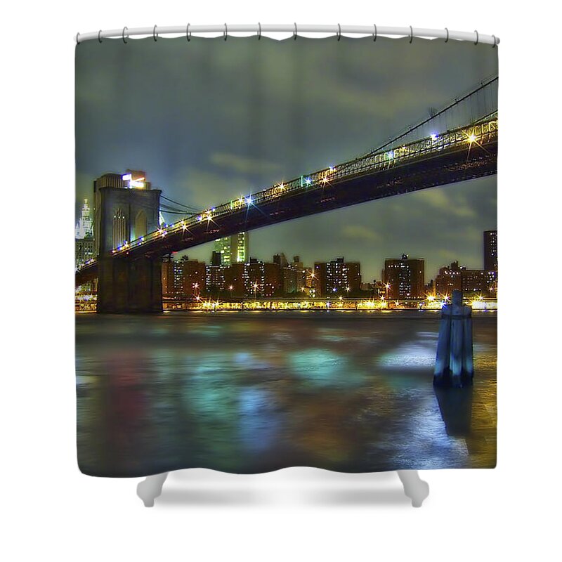 Brooklyn Shower Curtain featuring the photograph Brooklyn Bridge by Evelina Kremsdorf