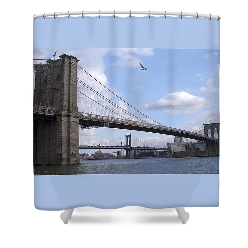Brooklyn Shower Curtain featuring the photograph Brooklyn Bridge by Henri Irizarri