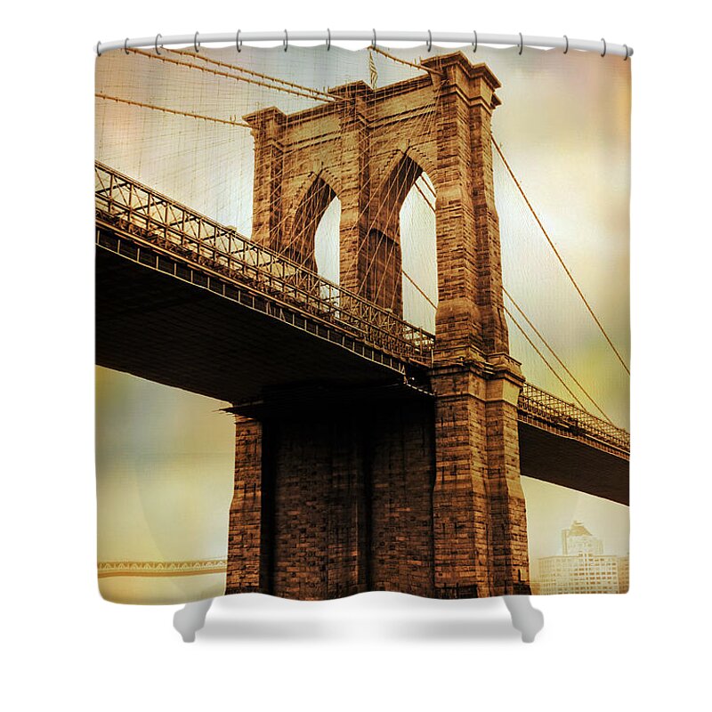 Bridge Shower Curtain featuring the photograph Brooklyn Bridge Perspective by Jessica Jenney