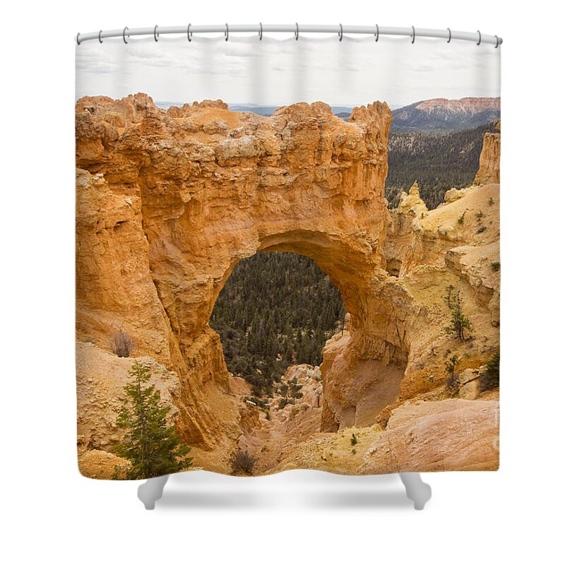 Bryce Shower Curtain featuring the photograph Bryce Natural Bridge by Louise Magno